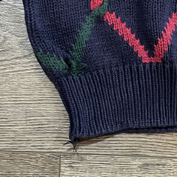 Vintage 80s Brooks Brothers Argyle Sweater 100% Cotton Made in Hong Kong Mens XL - Picture 4 of 8